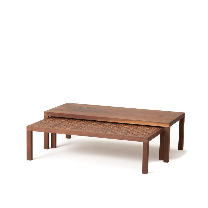 旭川家具 カンディハウス 一本技 ネストテーブルセット ウォルナットOFN_01333