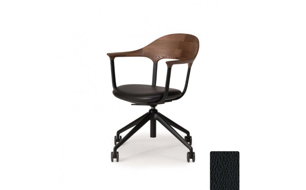 旭川家具 カンディハウス FOUR チェアー 北海道タモMBR／フレーム S-BL／張地（革） BQ-BL_01820