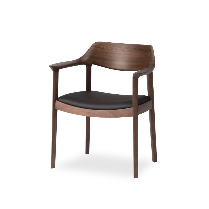 旭川家具 カンディハウス　WING LUX アームチェアー (H) ウォルナットCW /RK-BL_02185