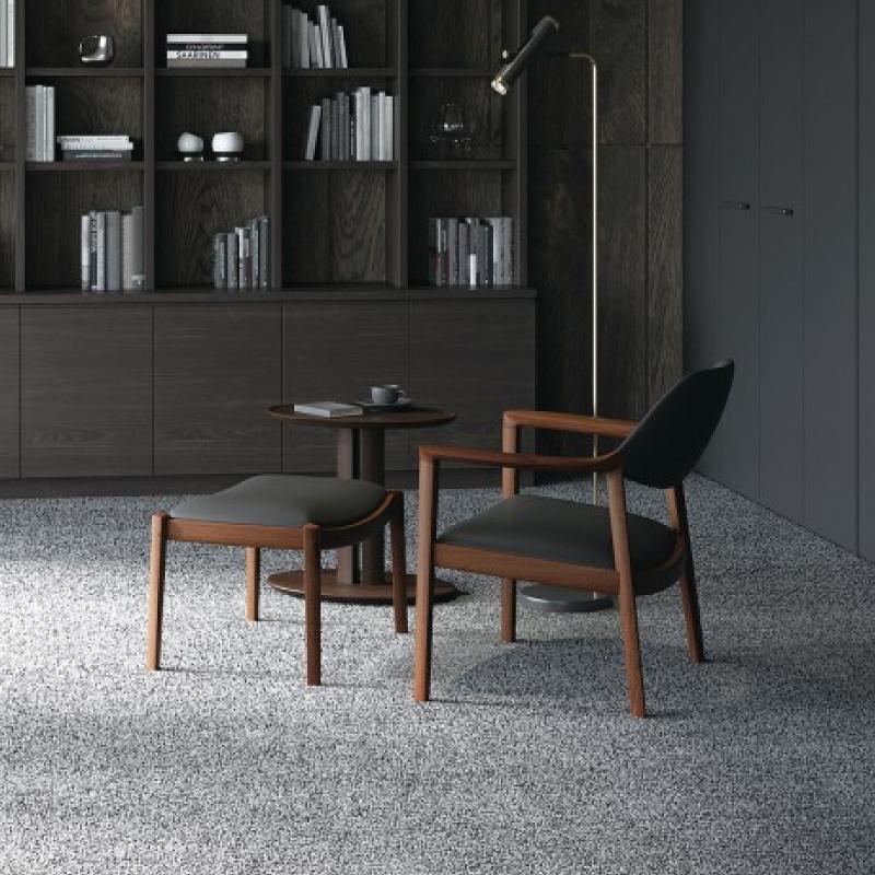 旭川家具 カンディハウス WING LUX リビング アームチェアー スツール サイドテーブル_03099