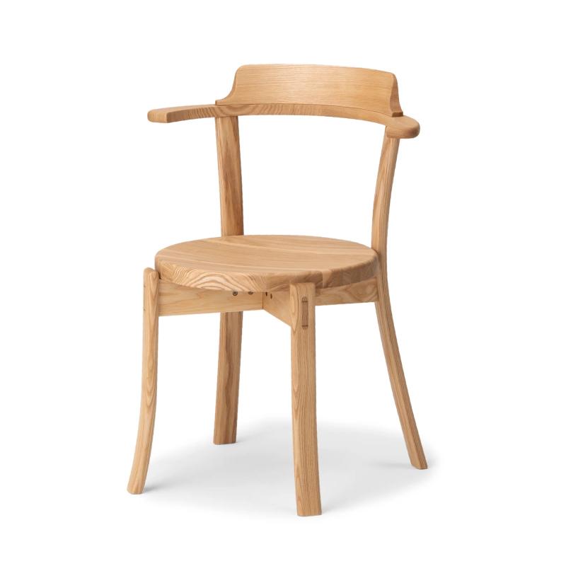 旭川家具 カンディハウス  カンディハウス ルントオムチェアー(無垢) 北海道タモNF_03918