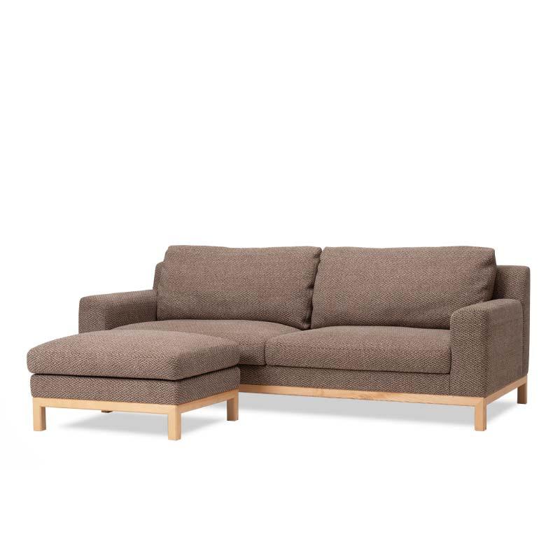 旭川家具 カンディハウス クォード ソファー210 & スツール75 北海道タモNF/コキュウBR_03914