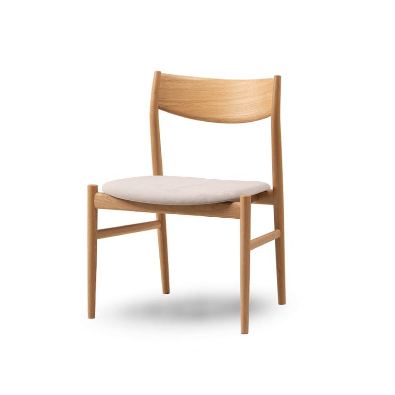 旭川家具 カンディハウス KAMUY サイドチェアー（座張） 北海道ナラNF／ウルトラスエードLGY_00739