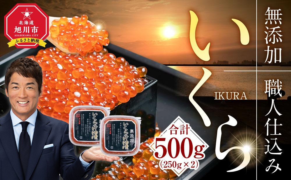 【26年10月発送先行予約】北海道産新物イクラしょうゆ漬け(鮭卵)　500g 【いくら 醤油漬け いくら醤油漬 小分け 無添加 冷凍 魚卵 お取り寄せ 人気 鮭いくら 旭川市 北海道ふるさと納税 北海道】_00584
