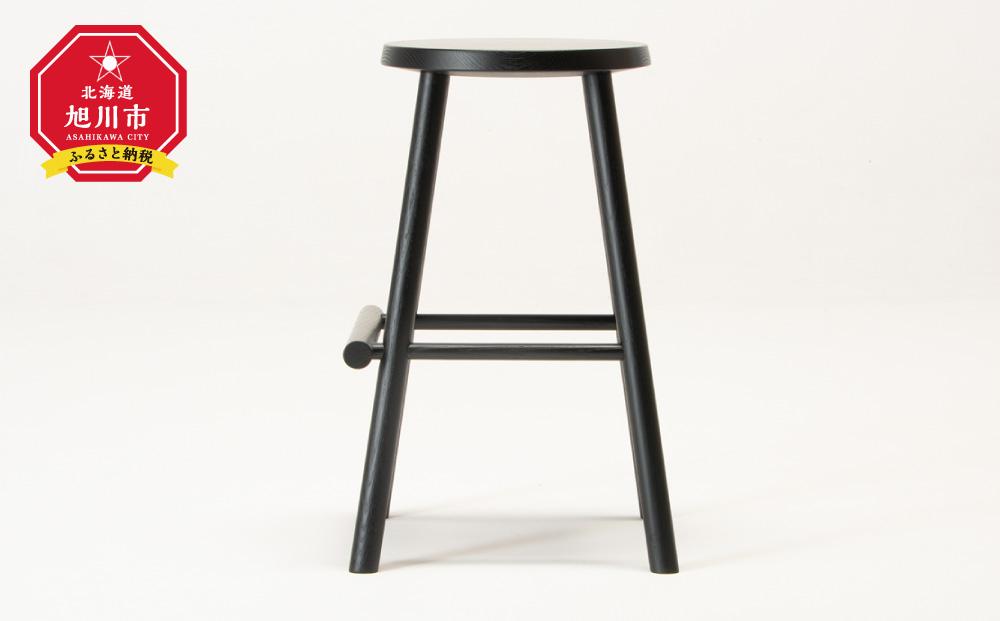 旭川家具 WOWの【log（スツール）】カラー：ブラック_03209