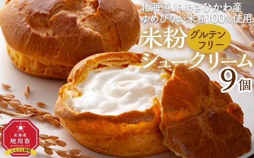 米粉シュークリーム9個 【 シュークリーム 菓子 お菓子 おかし スイーツ デザート 洋菓子 旭川 北海道 人気 お楽しみ セット 食品 】_03881