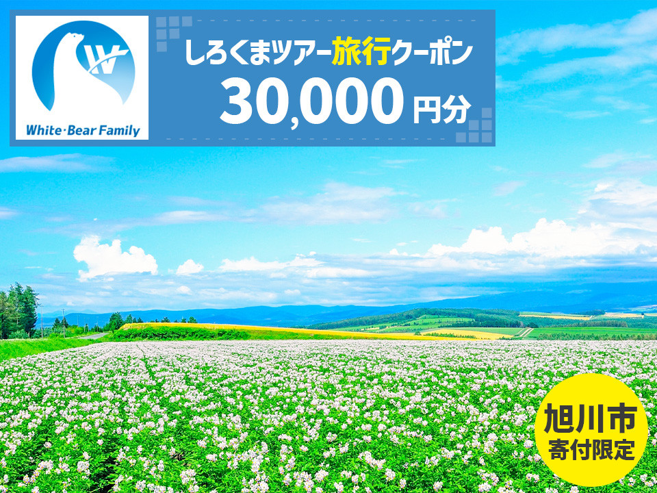【旭川市】しろくまツアーで利用可能なWEB旅行クーポン (30,000円分) ※メール発行  【 旅 旅行 トラベル 予約 国内旅行 ホワイト・ベアーファミリー 宿泊 観光 体験 旅行券 宿泊券 旅行予約 ホテル 旅館 チケット 子供 子連れ カップル 家族 人気 おすすめ 旅行クーポン オンライン ネット予約 有効期間2年 】_05441