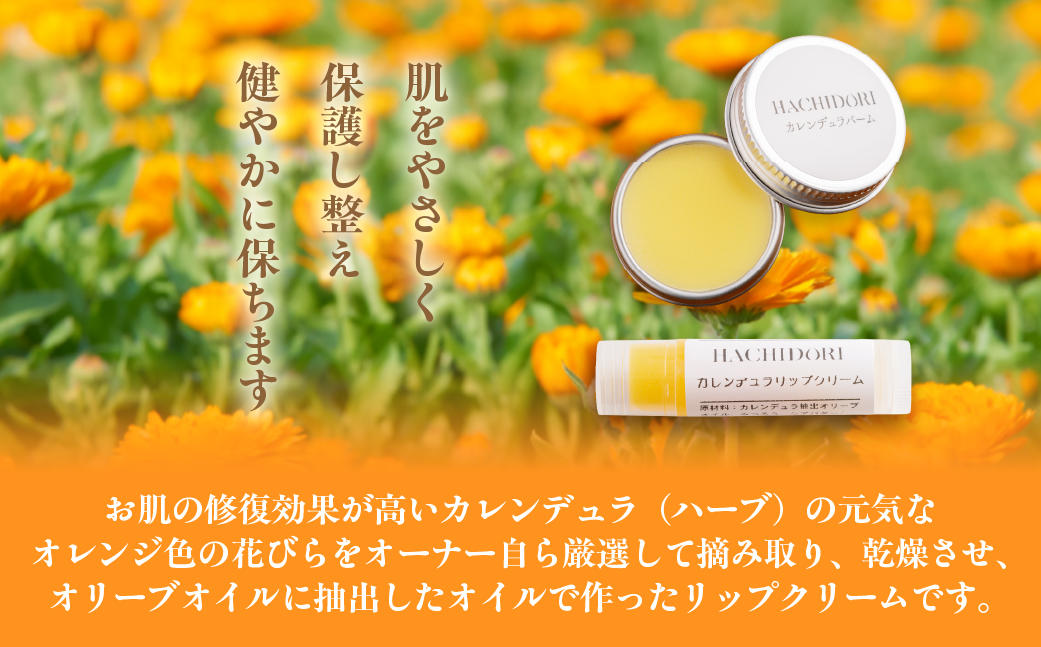 カレンデュラバーム 10g×1 と カレンデュラリップクリーム 5g×1 MROC022