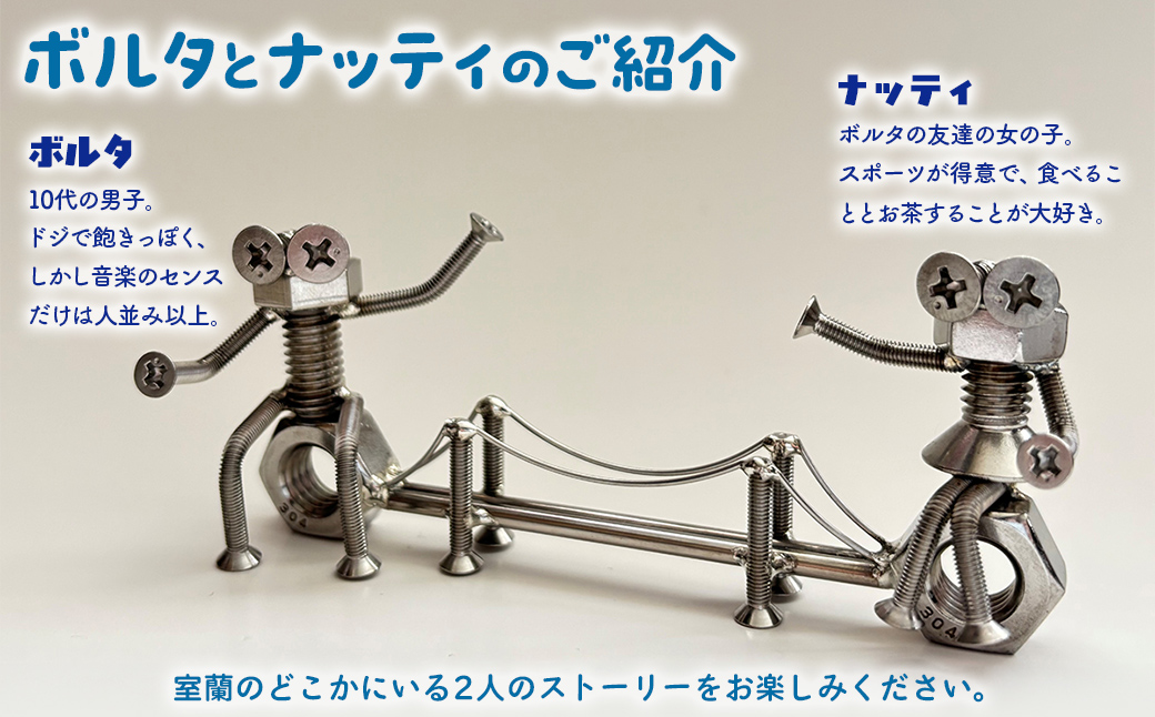 「白鳥大橋とボルタとナッティ」ボルト人形 MROAC001