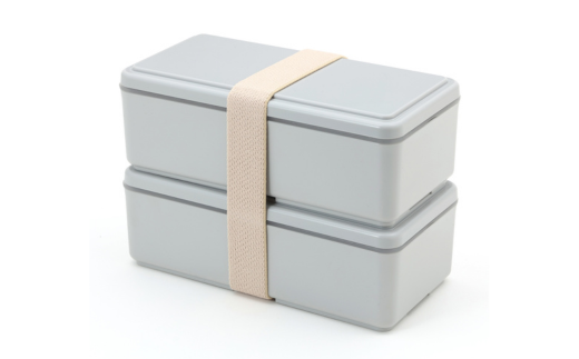 GEL-COOL お弁当箱 スクエアモデル W ライトグレー MROK012-4
