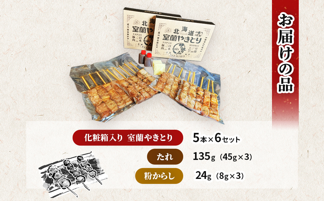 伊勢広 室蘭やきとりセット30本 MROAN002