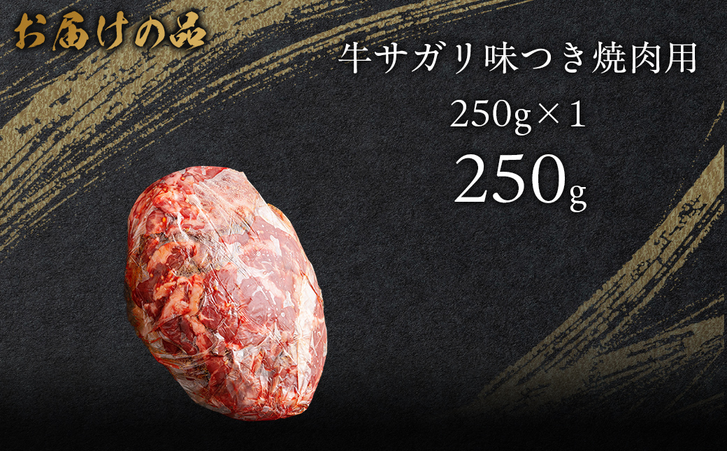 牛サガリ味つき焼肉用 250g (250g×1) MROBM020