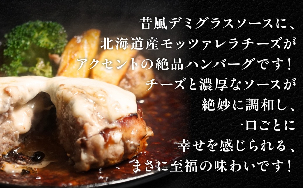 【6ヶ月定期便】道産和牛ダブルチーズハンバーグ（200g）10個入り MROA183