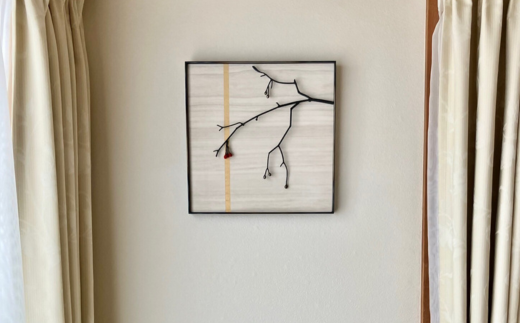 作品「梵（そよぎ）～秋」 S 約310×310mm 【 彫刻 作品 芸術 鉄 壁掛け オブジェ 】 MROBB004