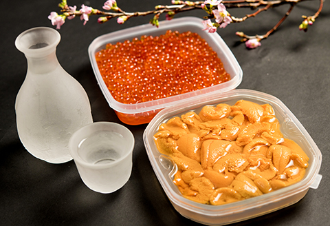 塩水うに (生ウニ) 100g いくら 昆布醤油漬け 100g _F4F-1572