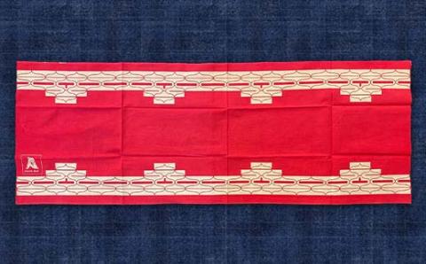 【期間限定！寄附額改定↓！】アイヌ 文様 手ぬぐい Ａ ピンク _F4F-1808