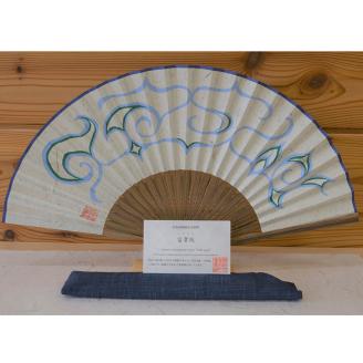 【期間限定！寄附額改定↓！】富貴紙扇子（床みどりデザイン） ふるさと納税 雑貨 団扇 うちわ 和紙 おしゃれ 音別町 北海道 _F4F-3588