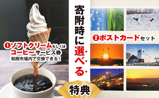 【特典付き】釧路和商市場 3,000円分 ポストカード 2枚セット _F4F-4321