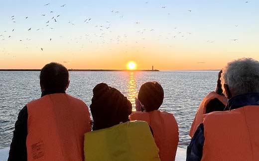 世界三大夕日へLET'S GO！釧路発見！サンセットクルーズ乗船券(大人1名様分) 飲み放題付き 釧路観光クルーズ船 シークレイン クルーズ 体験 チケット 観光 乗船券 旅行 観光船 _F4F-4328