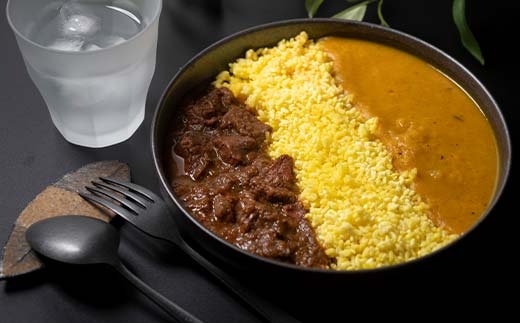 【期間限定！寄附額改定↓！】北海道シリーズエゾシカカレー2個＆ジャガイモカレー2個 ターメリックライス付き カレー レトルト 常備 冷凍 小分け 簡単調理 おかず 北海道 ターメリック 保存料不使用 化学調味料不使用 添加物不使用 _F4F-5153