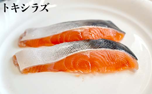 トキシラズ4切れ×紅鮭4切れ 食べ比べセット 計640g 各2切れ 冷凍 魚介 海鮮 魚 鮭 紅鮭 さけ サケ しゃけ シャケ 時鮭 時知らず ときしらず ご飯のお供 ご飯 米 北海道 北海道産 釧路市 _F4F-9211