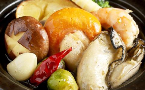 CAMPDEROBATA 5品セット 北海道産 牡蠣 帆立 アヒージョ 辛子明太子と紅鮭 ご飯のもと パンプキンケーキ 焼きりんご 柳ダコご飯の素 いも団子と釧路ザンギのクリーム煮 _F4F-1544