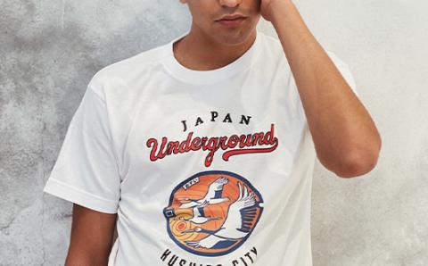 釧路市 マンホールTシャツ（白）L _F4F-1550