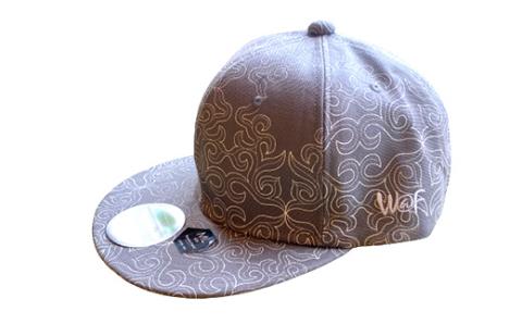 AINU CAP アイヌ 文様 キャップ 帽子 XL グレー _F4F-1804