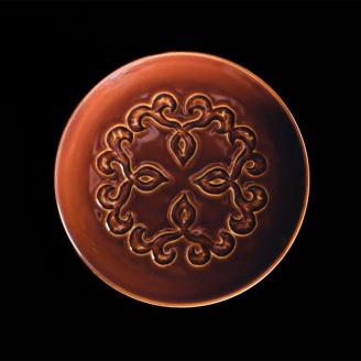 AINU×有田焼 日川清デザイン 2枚セット アイヌ 阿寒 民芸品 北海道 雑貨 グッズ 日用品 民芸 伝統 文様 _F4F-2579