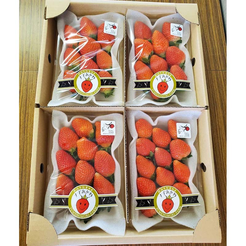 先行予約!【2026年6月末から順次発送】すずあかね(M～L) 約900g(4パック入り)夏いちご イチゴ 夏イチゴ 果物 苺 いちご 夏 スィーツ ケーキ フルーツ 北海道 _F4F-4623