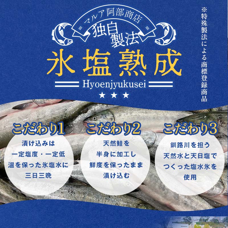 【釧路加工】マルア阿部商店特選 氷塩熟成 紅鮭切身 16切 (4枚入×4袋) サケ さけ しゃけ 紅鮭 シャケ フィレ 切り身 魚 海鮮 おかず お弁当 肴 便利 _F4F-4986
