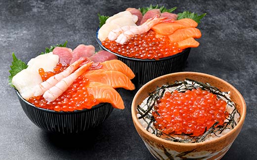 いくらたっぷり海鮮丼セット 4人用 イクラ いくら 海鮮丼 刺身 真空パック 小分け 北海道いくら 秋鮭 秋鮭イクラ 新鮮 海鮮 F4F-8627