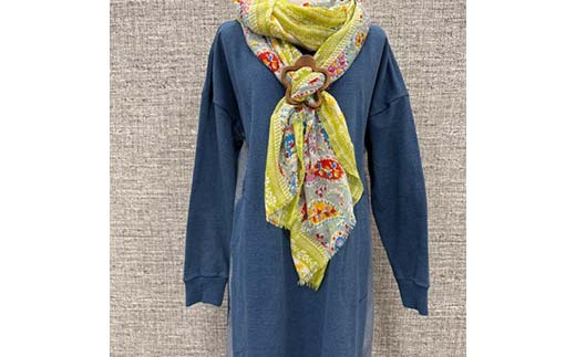 天然木のストールリング 花 ストールリング ストール 雑貨 日用品 ファッション 母の日 プレゼント 敬老の日 誕生日 ギフト _F4F-7999