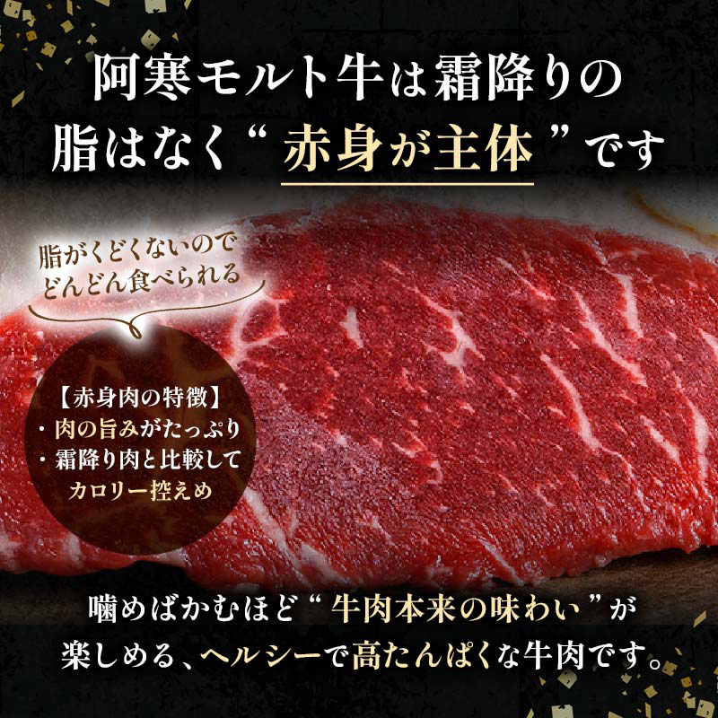 【これぞ北海道産 極上赤身肉】阿寒モルト牛サーロインステーキ 約200g×2枚 ステーキ ふるさと納税 肉 _F4F-8046