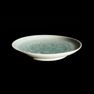 AINU×有田焼 斎藤政輝デザイン 2枚 セット アイヌ 阿寒 民芸品 北海道 雑貨 グッズ 日用品 民芸 伝統 文様 _F4F-2578