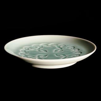 AINU×有田焼 日川清デザイン 2枚セット アイヌ 阿寒 民芸品 北海道 雑貨 グッズ 日用品 民芸 伝統 文様 _F4F-2579