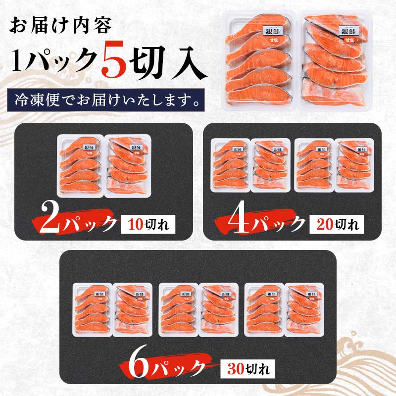 旨味抜群！！第三弾！キングサイズの甘塩銀鮭 半身 厚切10切！ ふるさと納税 鮭 _F4F-8080