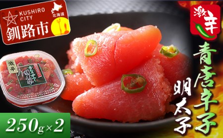 辛好き必見!!激辛 青唐辛子明太子250g×2 ふるさと納税 明太子 F4F-0478