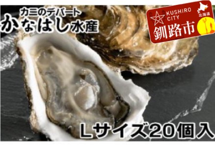 【期間限定！寄附額改定↓！】釧路管内産活牡蠣（Lサイズ）20個入 ふるさと納税 牡蠣 F4F-1018