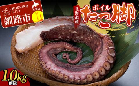 【期間限定！寄附額改定↓！】北海道産・ボイルたこ脚 (真だこ)　1kg前後 たこ 刺身 たこ焼き カルパッチョ 北海道 海鮮 海産物 冷凍 _F4F-2245