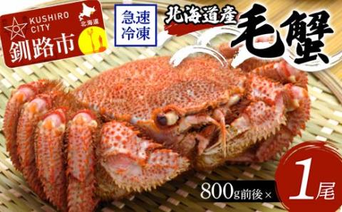 北海道産毛蟹800g前後×1尾 北海道 カニ 毛ガニ 毛蟹 かに かに味噌 急速冷凍 活蟹 活毛蟹 活毛ガニ _F4F-8656
