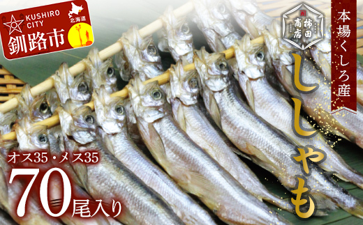 本場くしろ産 ししゃもオス・メス70尾入り！ 本ししゃも 魚 ししゃも 魚好きのオス プチプチたまごのメス 魚介 グルメ シシャモ 北海道産 国産 魚 魚介 海の幸 _F4F-9168
