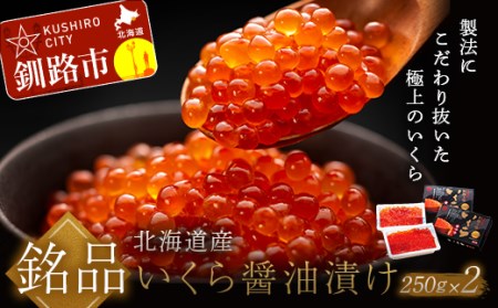 【12月25日までの入金で年内発送】 笹谷商店 新物 北海道産いくらしょう油漬250g×2箱セット ふるさと納税 いくら _F5F-0052