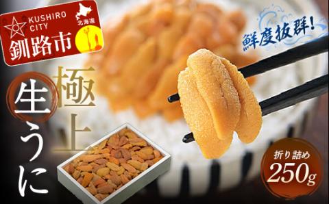 【鮮度抜群！極上生えぞバフンうに】生うに折250g ふるさと納税 うに _F4F-3210