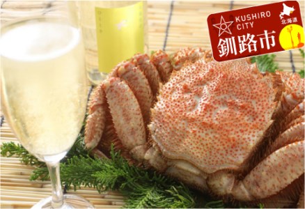 釧路福司「スパークリング清酒」500ml1本 ボイル毛がに600g ふるさと納税 酒 かに _F4F-5347