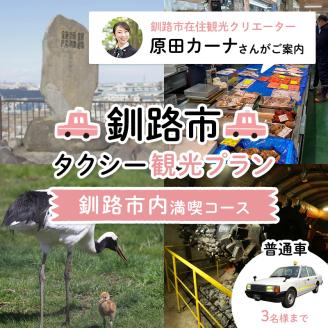 釧路市在住観光クリエーター　原田カーナさんがご案内する釧路市タクシー観光プラン　釧路市内満喫コース（普通車）定員3名 _F4F-5955