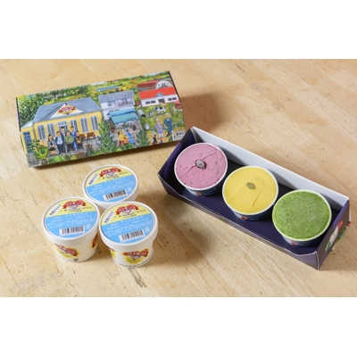 ジェラート「和のおもてなし」3種と牧場のミルク【配送不可地域：離島】