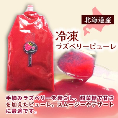 【北海道十勝産 贅沢ピューレ】冷凍ラズベリーピューレ 1.5kg(500g×3袋)【配送不可地域：離島】