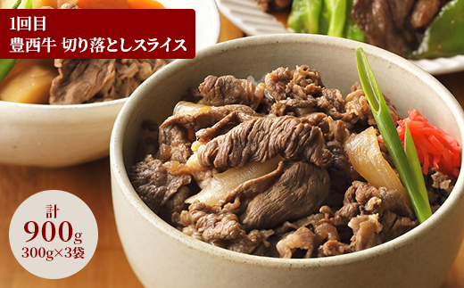 【毎月定期便】豊西牛お試しコース全3回【配送不可地域：離島】