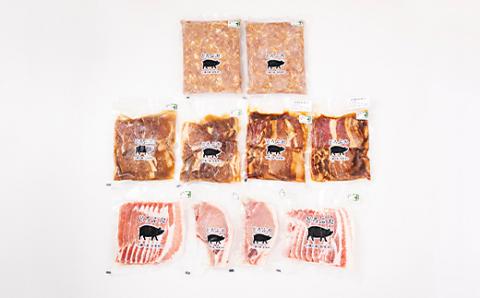 どろぶた十勝帯広セットD 計5種10点(味付パテ・味付豚丼用・ジンギスカン・ロース・豚バラ)【配送不可地域：離島】